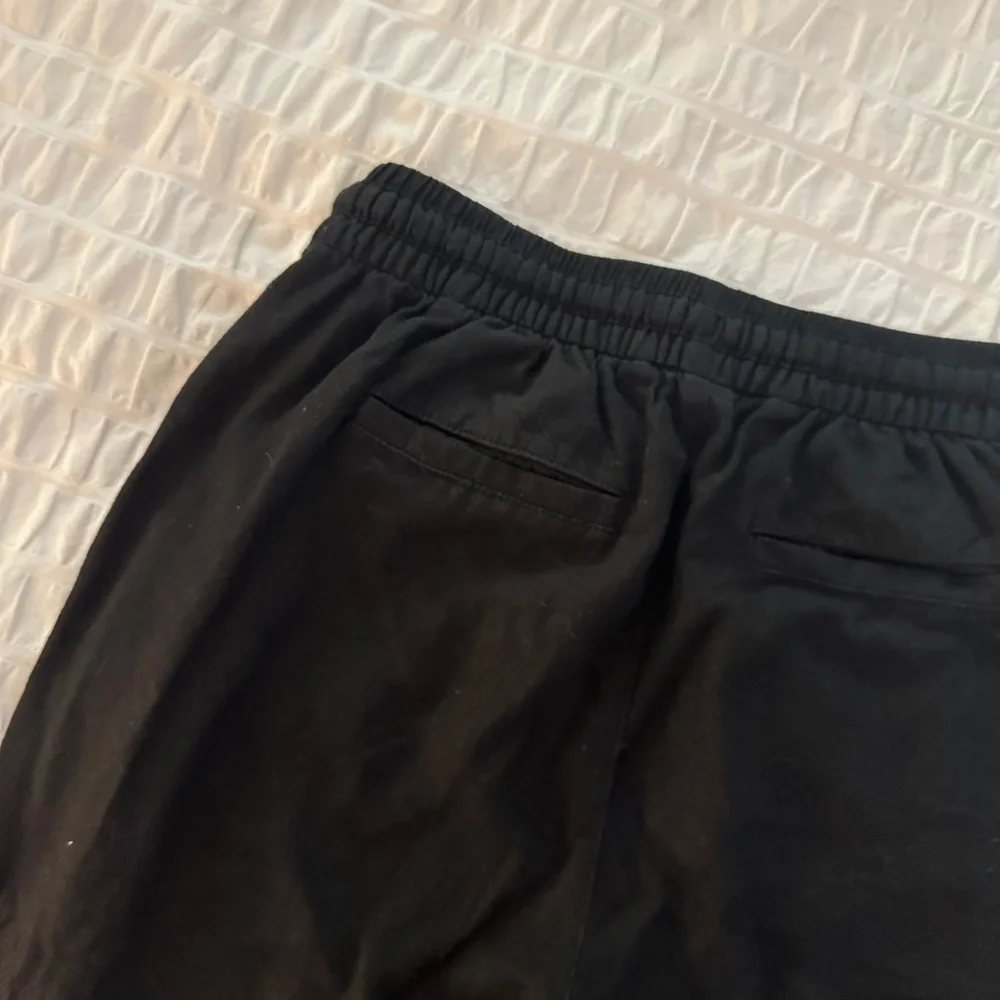 Old Navy Black Linen Drawstring Pants